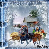 Winter Sleigh Ride animasyonlu GIF