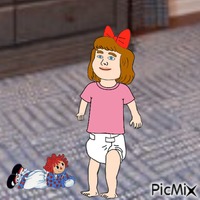 Baby and Raggedy Ann animeret GIF