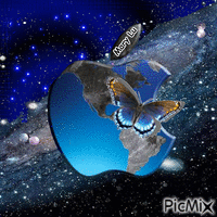 la manzana del mundo - GIF animé gratuit