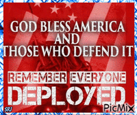 Bless America and The Deployed - Бесплатный анимированный гифка