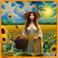 Sonnenblumen - GIF animé gratuit