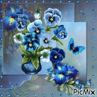 BLUE FLOWER - CONTEST - GIF animé gratuit