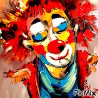 Clown - Aquarelle - zdarma png