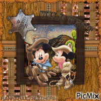 {#♦#}Mickey & Minnie in the Wild West{#♦#} - Ilmainen animoitu GIF