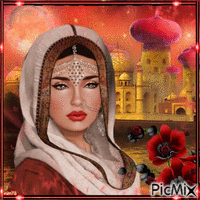 Beauté arabe - GIF animate gratis