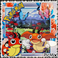 Frühling - Ledyba Pokemon animovaný GIF
