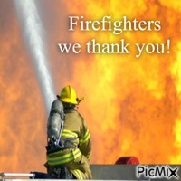 Firefighters we thank you κινούμενο GIF