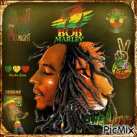 Bob Marley - Animovaný GIF zadarmo