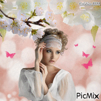Portrait femme par BBM animerad GIF