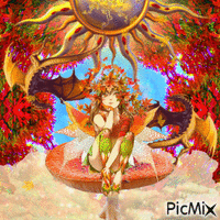 Solar Autumn Pixie - GIF animado grátis