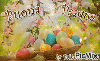 Buona Pasqua uova анимированный гифка