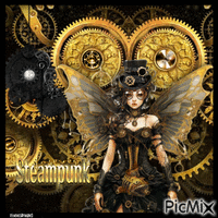 Steampunk black gold - GIF animé gratuit