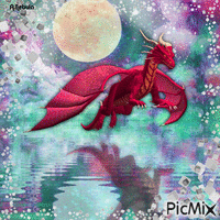 Dragon Moon Fantasy animovaný GIF