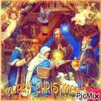 Holy Family - Christmas - Бесплатный анимированный гифка