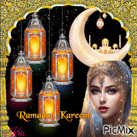 Ramadan Karim ou Ramadan Moubarak - GIF animé gratuit