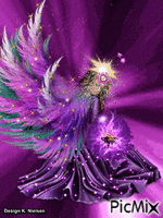 Angel of The Violet Order helping with the purification of the spirit and the transformation animēts GIF