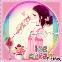 delicious ice creme - Free animated GIF