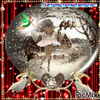 Ballerina Snow Gloes - Безплатен анимиран GIF