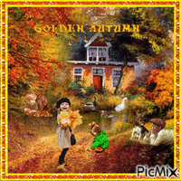 golden autumn анимированный гифка