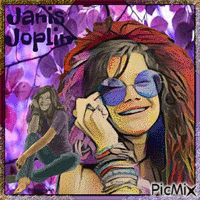 Janis Joplin. анимированный гифка