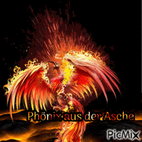 Phönix sus der Asche animovaný GIF