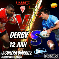Derby Basque 12 Juin a Biarritz анимиран GIF