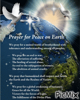 Prayer for Peace on Earth gif - Gratis animeret GIF