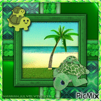[=]Mommy Turtle and Baby Turtle[=] animēts GIF