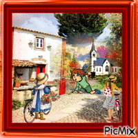 A pequena aldeia анимиран GIF