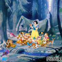 blanche neige et les 7 nains 动画 GIF