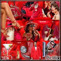 Collage rouge - GIF animé gratuit