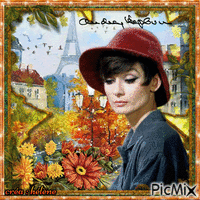 Audrey Hepburn en automne à Paris