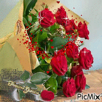 Rose rosse GIF animado