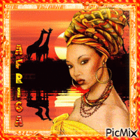 Africa Woman - Безплатен анимиран GIF