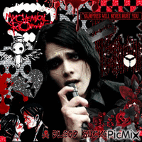 red and black emo mcr gif :3 анимирани ГИФ