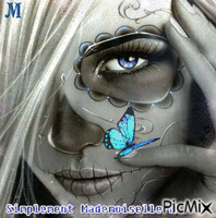 mademoiselle M 1 - GIF animé gratuit