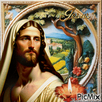 Jesus-Porträt - Gratis animerad GIF