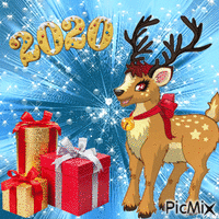 Renna natalizia - Безплатен анимиран GIF