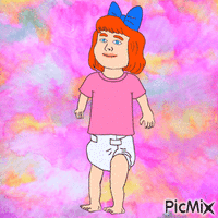 Baby and watercolor background GIF animado