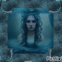 Mermaid Portrait - GIF animado grátis