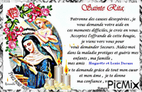 Prière à Sainte Rita - GIF animé gratuit