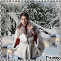 Beautiful Picmix Conny Monsieurs Winter - Безплатен анимиран GIF