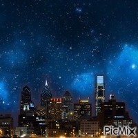 Philadelphia skyline 2 GIF แบบเคลื่อนไหว