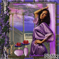 Douceur de femme et parfum en violet ! - Free animated GIF