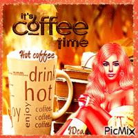 Hot coffee GIF animado