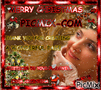 Picmix Merry Christmas animovaný GIF