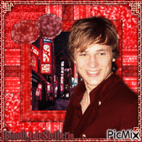 [Portrait of William Moseley in Red Glitter]