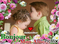 bonjour mon amour - Безплатен анимиран GIF