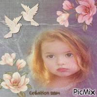 Portrait fillette par BBM анимиран GIF