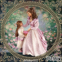 Une maman et sa fille par BBM 动画 GIF